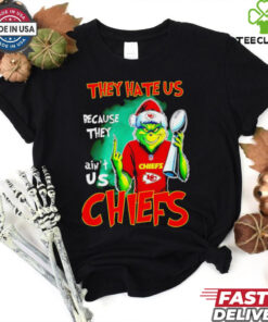 Grinch middle finger they hate us because ain’t us Kansas City Chiefs shirt