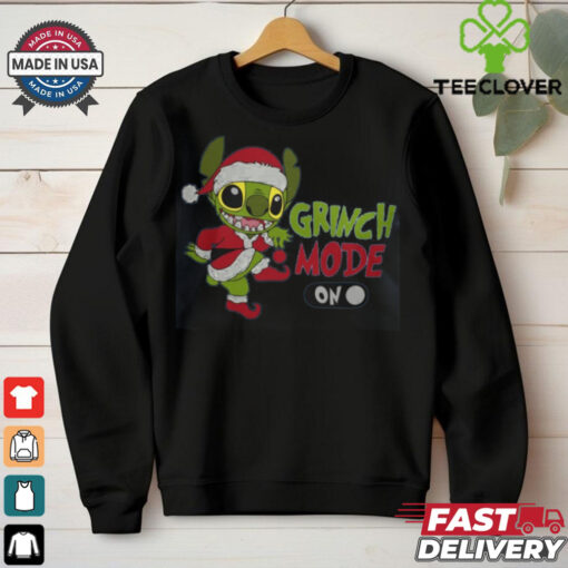 Grinch mode on stich shirt