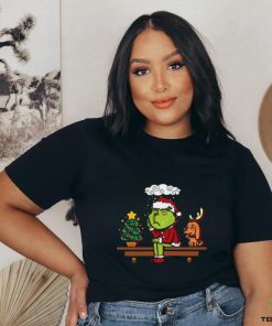 Grinch on the Shelf Christmas Shirt