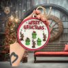 Los Angeles Dodgers MLB Xmas Gifts Merry Christmas Circle Ornament