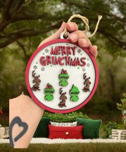 Grinch ornament, Christmas ornament, grinch Christmas, merry grinchmas, Family ornament, Christmas decor