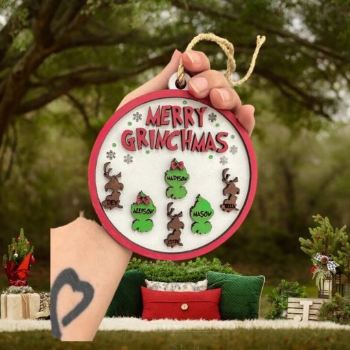 Grinch ornament, Christmas ornament, grinch Christmas, merry grinchmas, Family ornament, Christmas decor