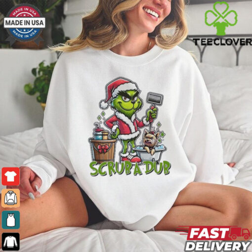 Grinch pet sitter scrub a dub Merry Christmas shirt