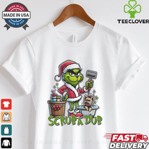 Grinch pet sitter scrub a dub Merry Christmas shirt