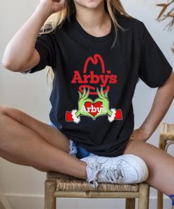 Grinch santa love Arby’s logo christmas shirt