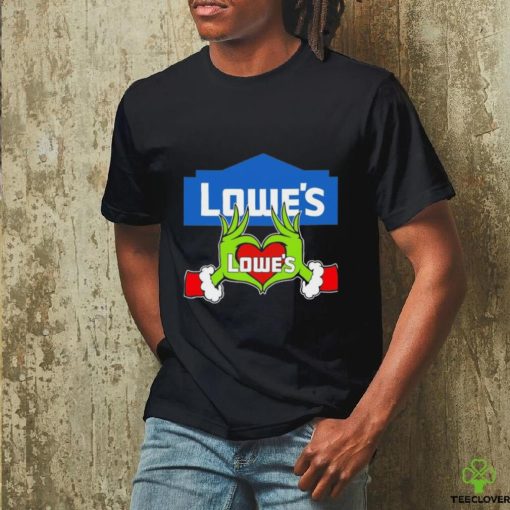 Grinch santa love Lowe’s logo merry christmas hoodie, sweater, longsleeve, shirt v-neck, t-shirt