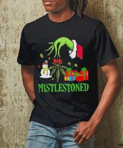 Grinch santa mistlestoned christmas shirt