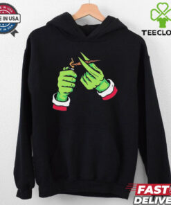 Grinch smoking cannabis Christmas T Shirt