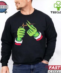 Grinch smoking cannabis Christmas T Shirt