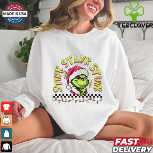 Grinch stink stank stunk Christmas light shirt