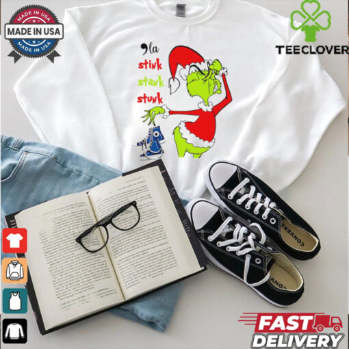 Grinch stink stank stunk chucks and pearls Kamala Christmas shirt