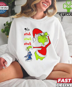 Grinch stink stank stunk chucks and pearls Kamala Christmas shirt
