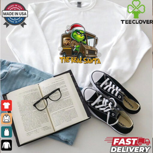 Grinch the real santa UPS shirt
