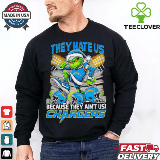 Grinch they aint us Los Angeles Chargers they hate us Christmas shirt