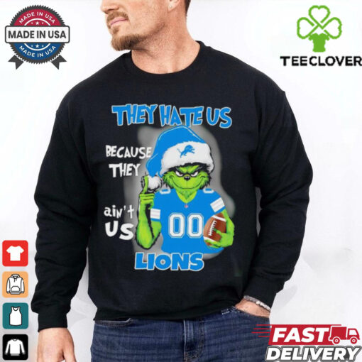 Grinch they hate us because they ain’t us Detroit Lions 2024 shirt
