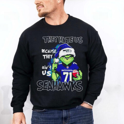 Grinch they hate us because they ain’t us Seahawks Christmas hoodie, sweater, longsleeve, shirt v-neck, t-shirt