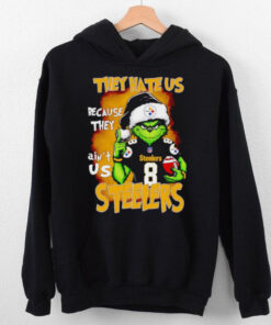 Grinch they hate us because they ain’t us Steelers Christmas shirt