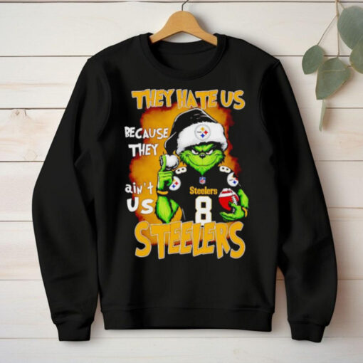 Grinch they hate us because they ain’t us Steelers Christmas hoodie, sweater, longsleeve, shirt v-neck, t-shirt