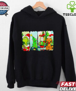 Grinch x Cindy Lou Who and dog Christmas tree shirt