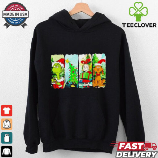 Grinch x Cindy Lou Who and dog Christmas tree shirt