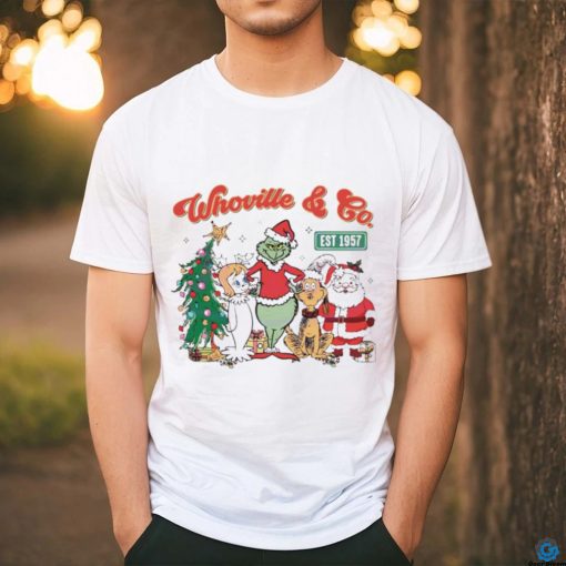 Grinchmas whoville and co est 1957 retro hoodie, sweater, longsleeve, shirt v-neck, t-shirt