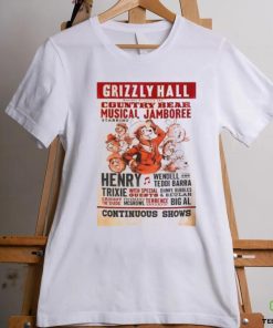 Grizzly Hall country bear musical Jamboree continuous shows poster shirt