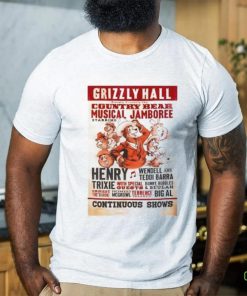 Grizzly Hall country bear musical Jamboree continuous shows poster shirt