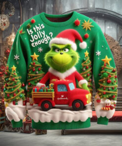 Grnch Is This Jolly Enough Ugly Christmas Sweater