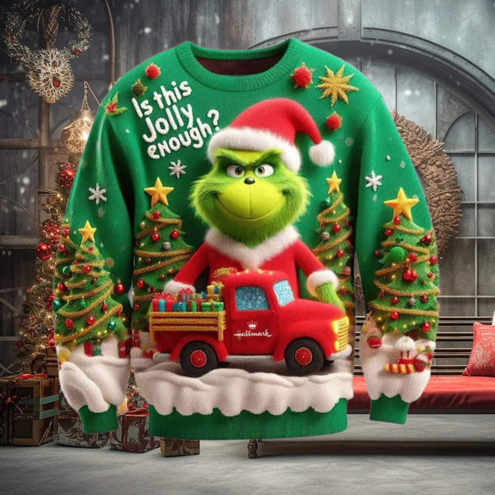 Grnch Is This Jolly Enough Ugly Christmas Sweater Grnch Is This Jolly Enough Ugly Christmas Sweater