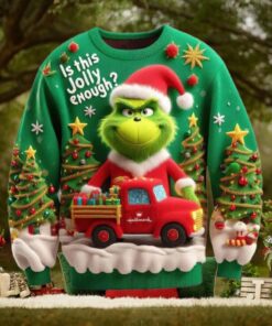 Grnch Is This Jolly Enough Ugly Christmas Sweater
