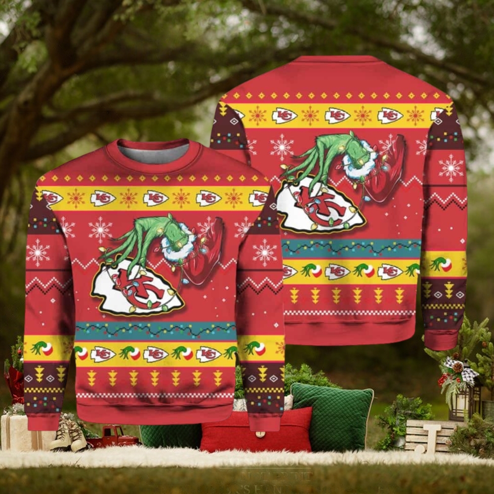 Grnch Stole Chiefs Ugly Christmas Sweater Grnch Stole Chiefs Ugly Christmas Sweater
