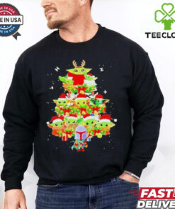 Grogu Santa Christmas tree Merry Christmas shirt