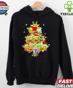 Grogu Santa Christmas tree Merry Christmas shirt