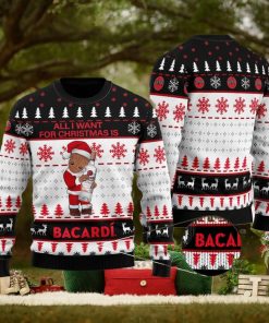 Groot All I Need For Christmas Is Bacardi Ugly Christmas Sweater For Men And Women Gift