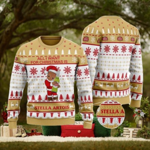Groot All I Need For Christmas Is Stella Artois Ugly Christmas Sweater Cute Christmas Gift Ideas
