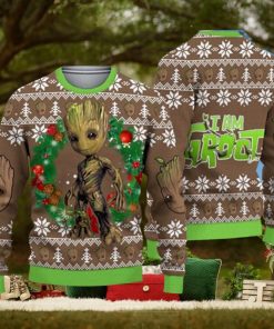 Groot I Am Groot Green Brown Christmas Disney 3D Sweater