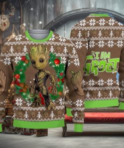 Groot I Am Groot Green Brown Christmas Disney 3D Sweater