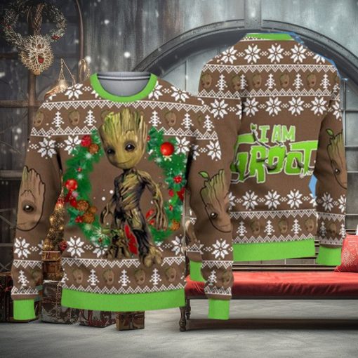 Groot I Am Groot Green Brown Christmas Disney 3D Sweater