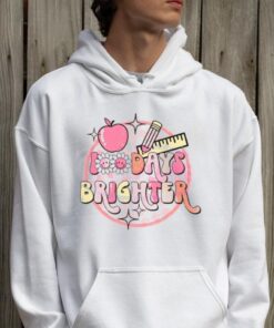 Groovy 100 Days Brighter Teacher Appreciation Shirt