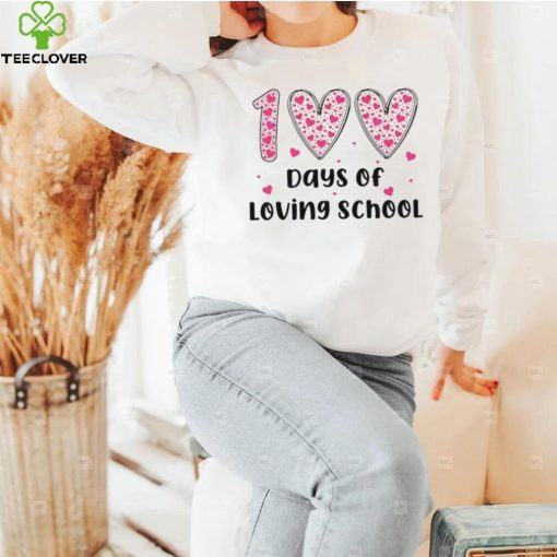 Groovy 100 days of loving school hearts hoodie, sweater, longsleeve, shirt v-neck, t-shirt