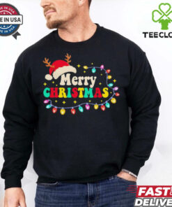 Groovy Merry Christmas santa hat reindeer shirt 3 Groovy Merry Christmas santa hat reindeer shirt