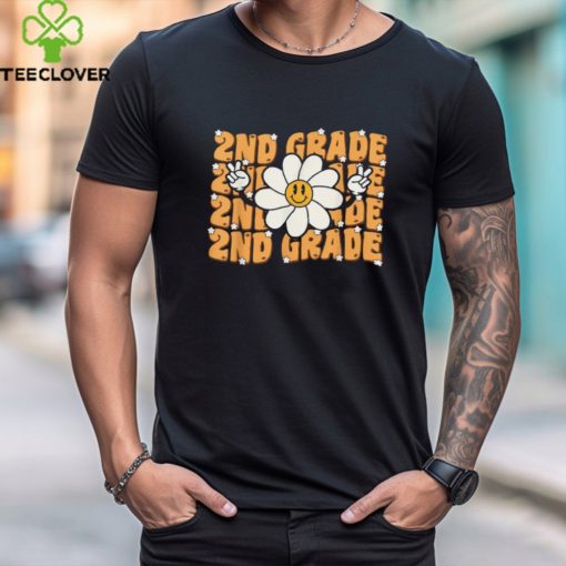 Groovy Second Grade Vibes Peace Retro 2nd grade Teachers T Shirt