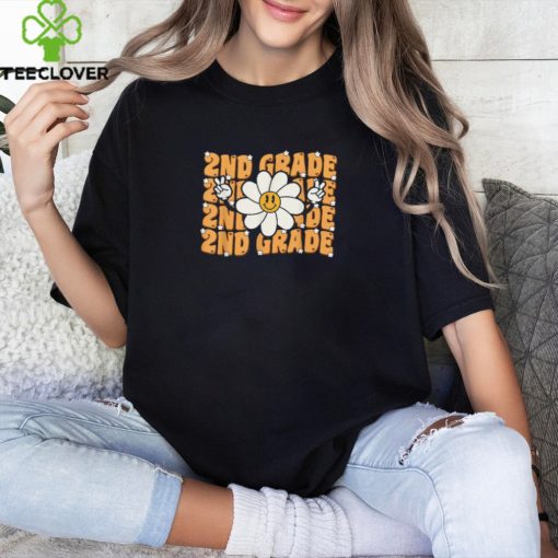 Groovy Second Grade Vibes Peace Retro 2nd grade Teachers T Shirt