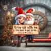 Grow Old With Me, The Best Is Yet To Be, Couple Gift, Personalized Acrylic Ornament, Old Garden Gnome Couple Ornament, Christmas Gift