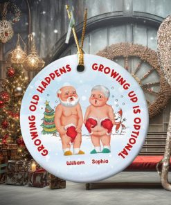 Growing Up Is Optional, Personalized Ornament, Christmas Gifts For Funny Couple