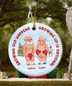 Growing Up Is Optional, Personalized Ornament, Christmas Gifts For Funny Couple