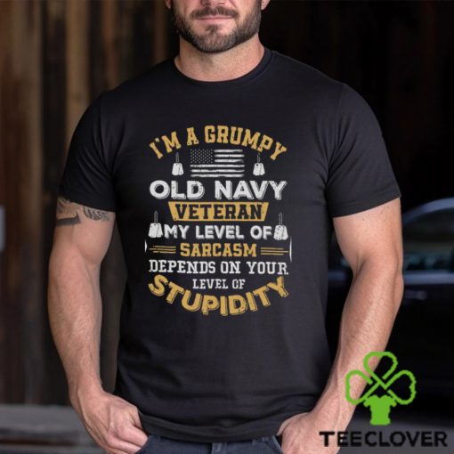 Grumpy Old Veteran Patriotic Funny Military Veteran USA T Shirt