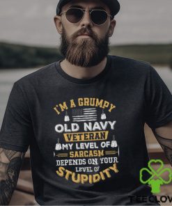 Grumpy Old Veteran Patriotic Funny Military Veteran USA T Shirt