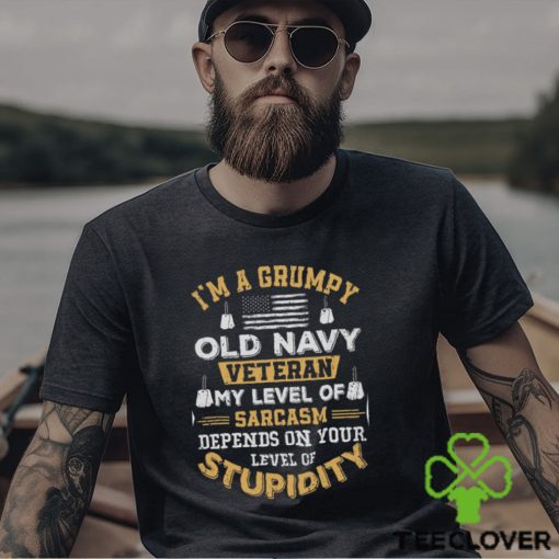 Grumpy Old Veteran Patriotic Funny Military Veteran USA T Shirt