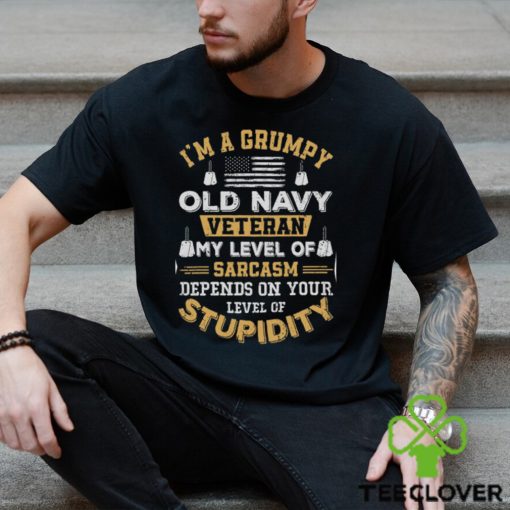 Grumpy Old Veteran Patriotic Funny Military Veteran USA T Shirt